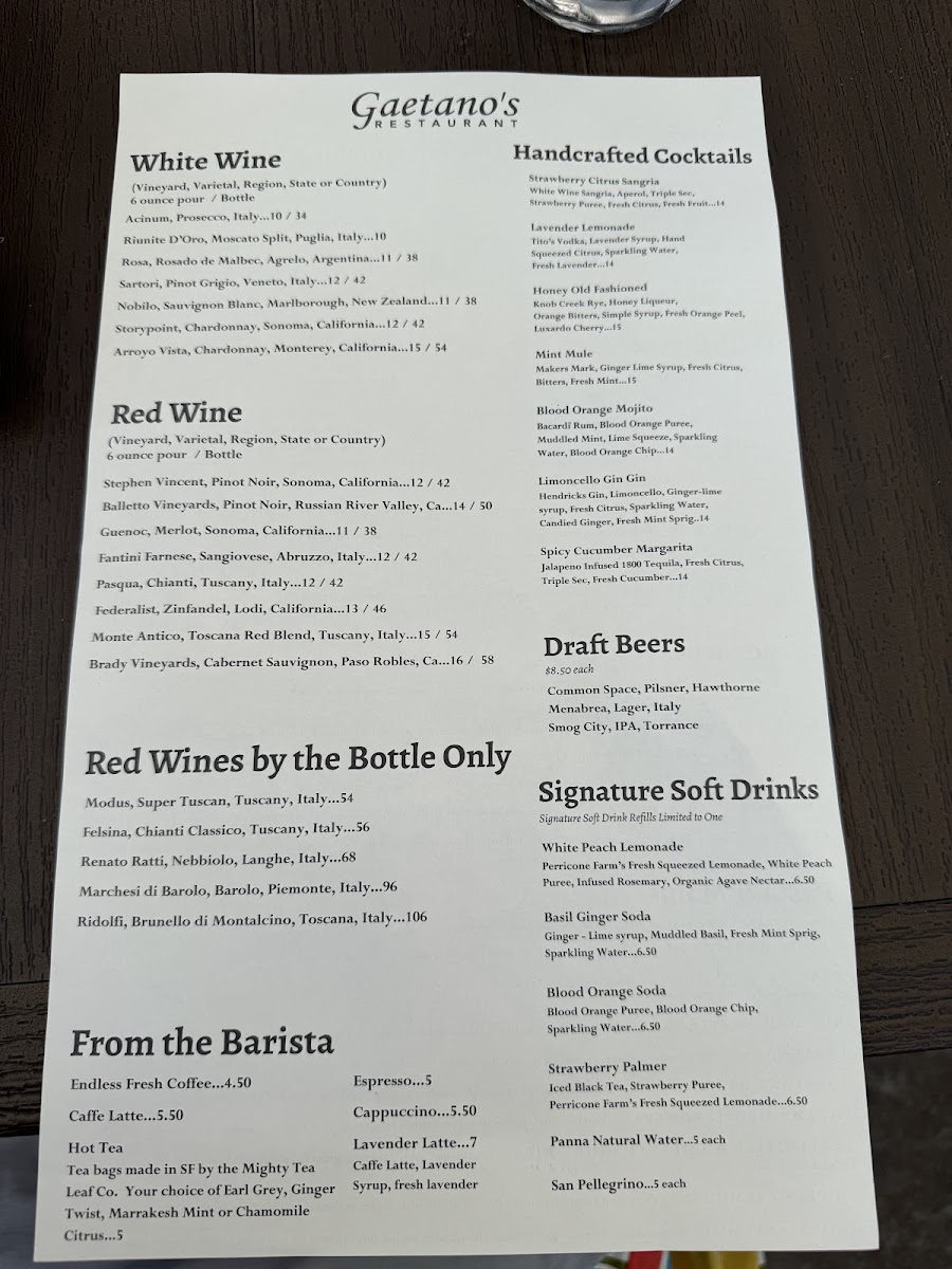 Gaetano's Restaurant Menu - Image 4