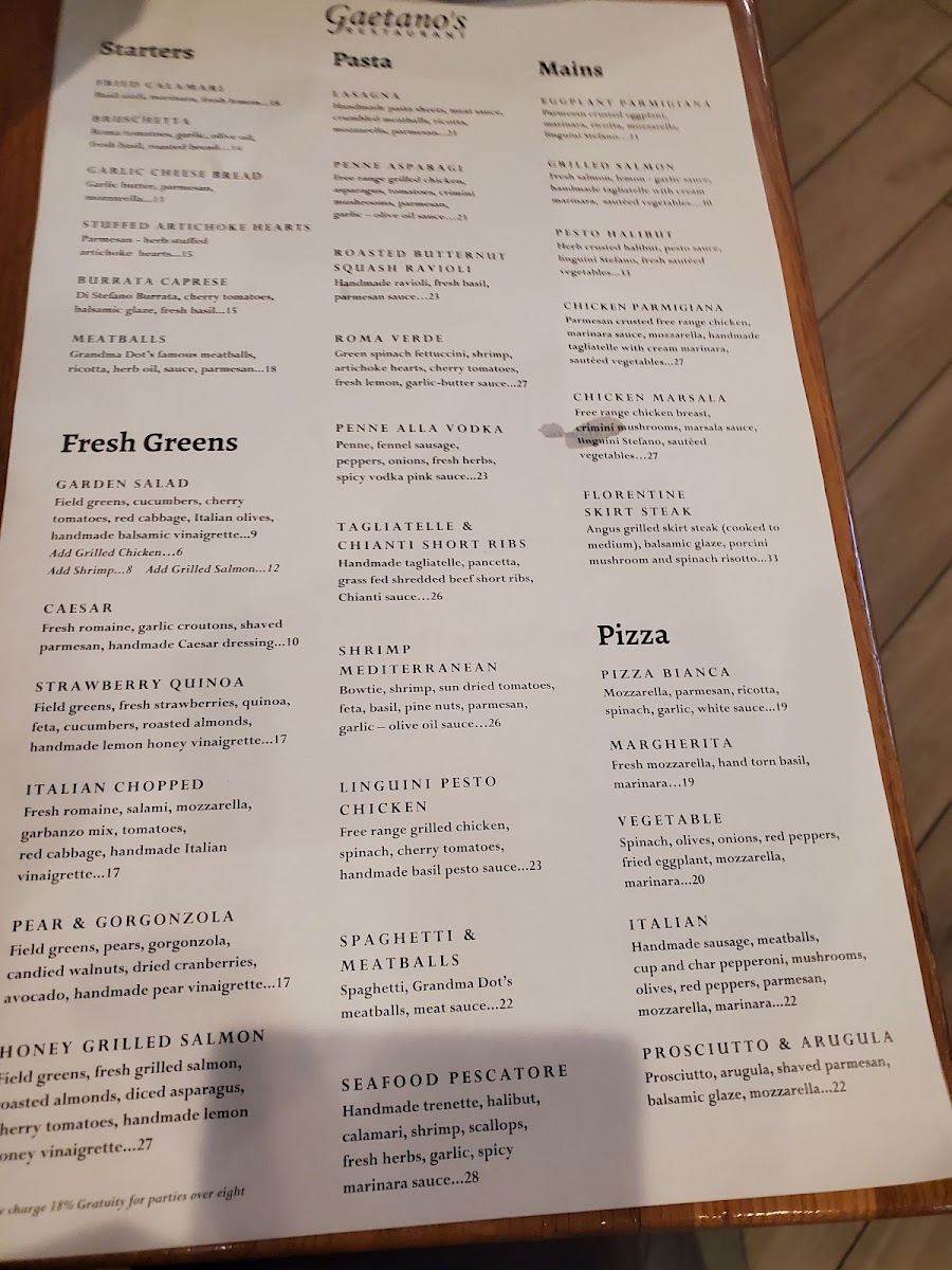Gaetano's Restaurant Menu - Image 5